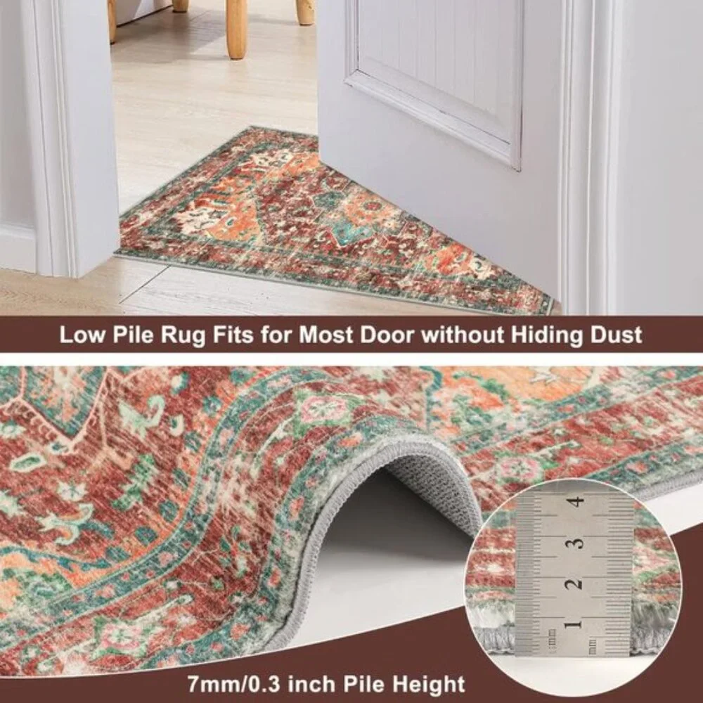 New 2x8 Washable Runner Area Rug, Non-Slip Low Pile Carpet for Hallway & More